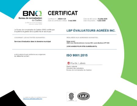 Certificat ISO 9001:2015